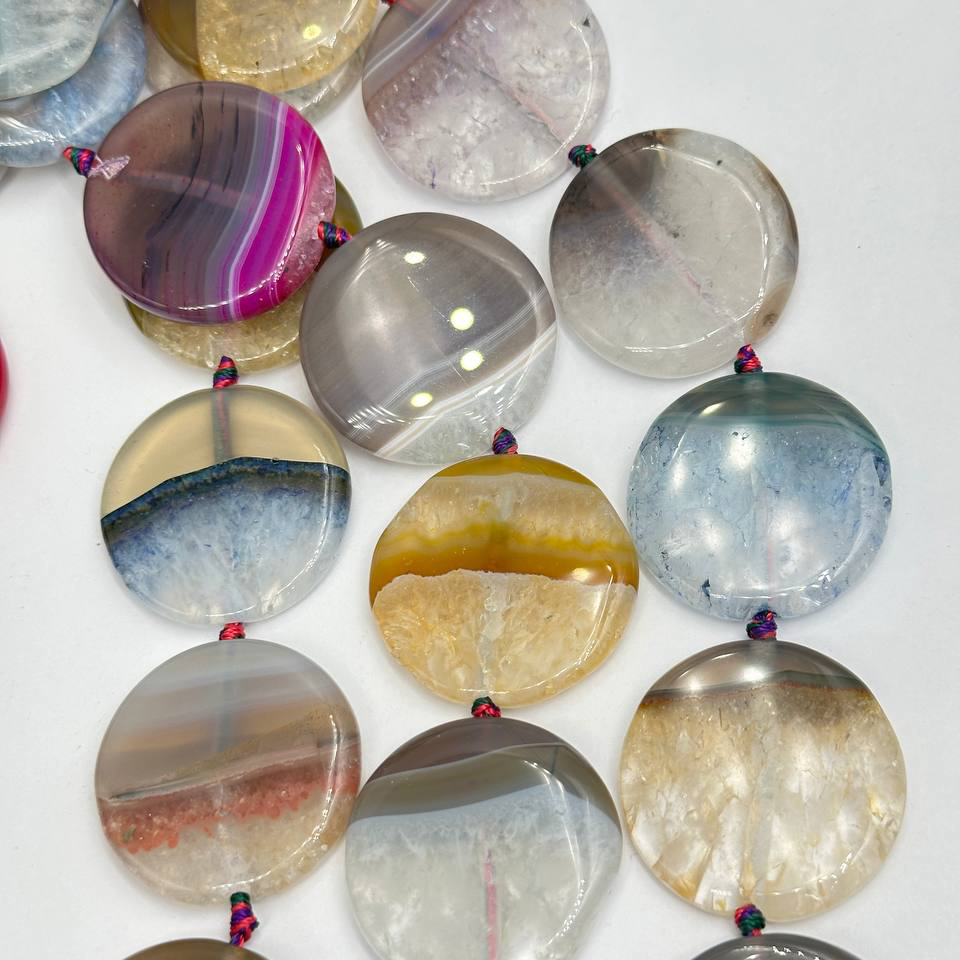 Агат размер 35мм натуральный тонированный камень